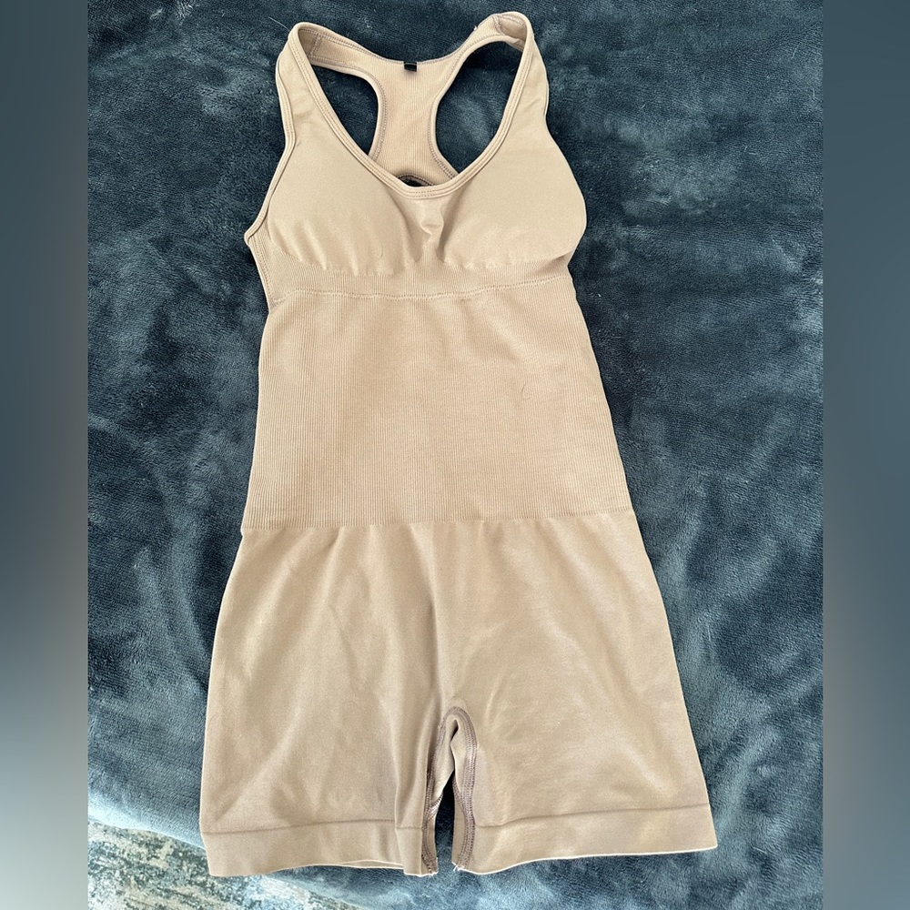 Bo+tee body suit shorts in Mocha color. Size XS. Stretchy. Worn once